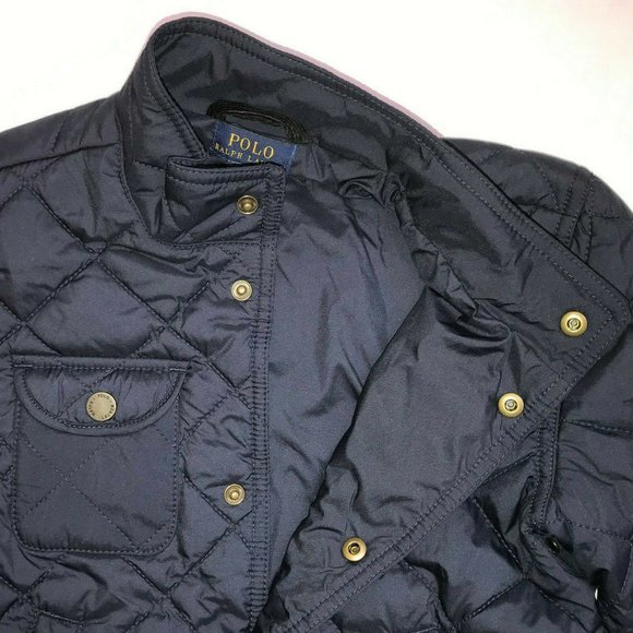 RALPH LAUREN QUILTED CAR COAT, Aviator Navy *NWT* - Picture 2 of 6